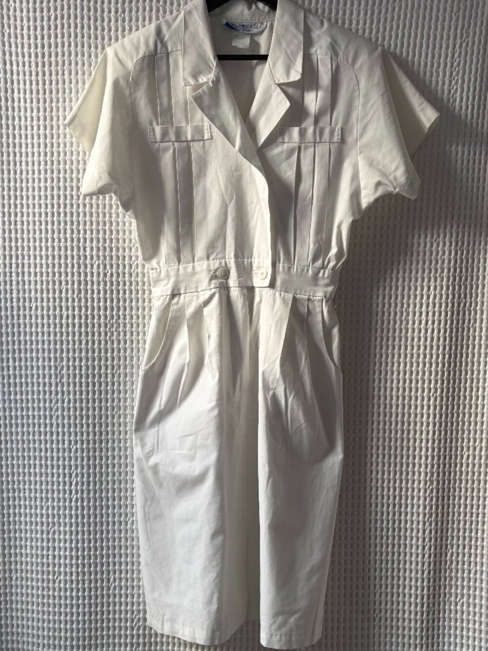Vtg Nurse Mates Hardly Uniform nurse's white cotton blend dress costume cosplay
